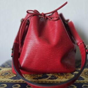 Louis Vuitton Red Epi Leather Petit Noe